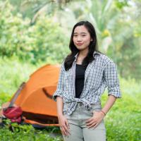 camping photo of me