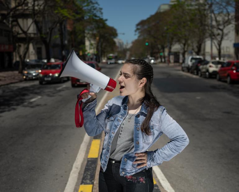 Ariana Palombo, activista por el medio ambiente de Uruguay