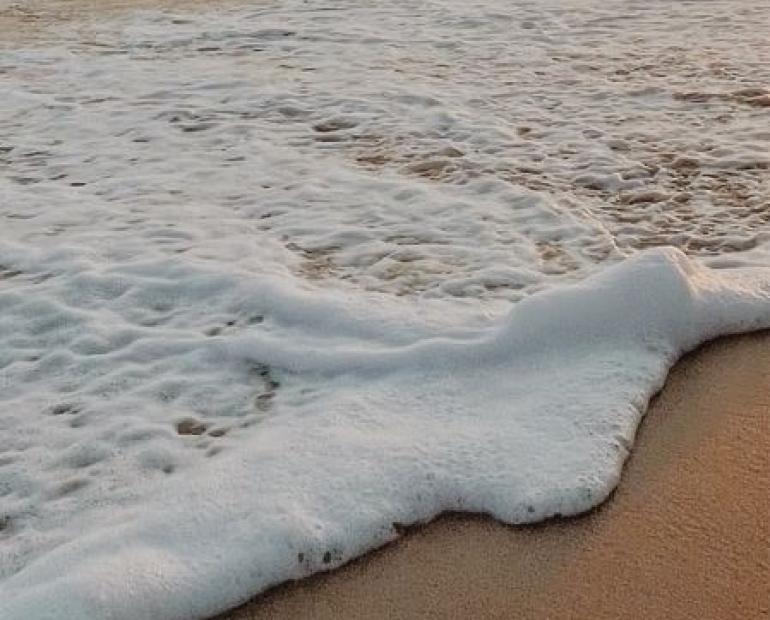 Espuma en el mar
