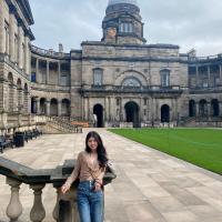 a picture of me at Edinburgh University Law School