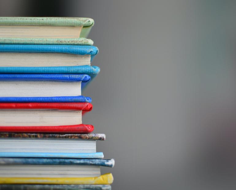 A stack of books.