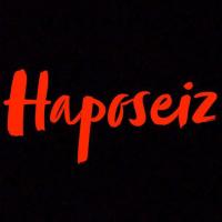 The word "Haposeiz" written in bold red letters on black background