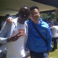 With a friend from UNICEF
