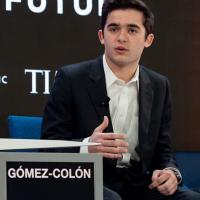 Image of Salvador Gómez-Colón speaking at the World Economic Forum in Davos, Switzerland.