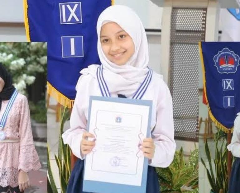 A pic of me when I graduated as the best 10 students from my middle school.