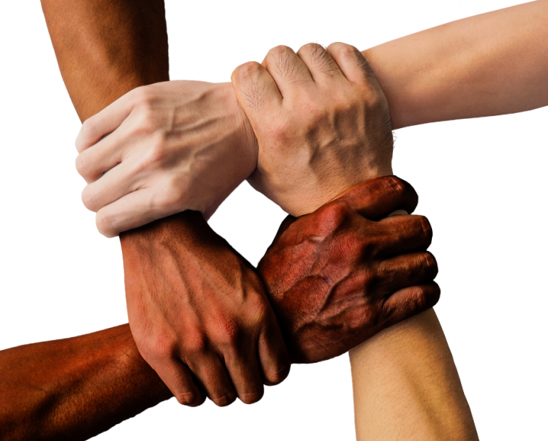 Image of people holding hands