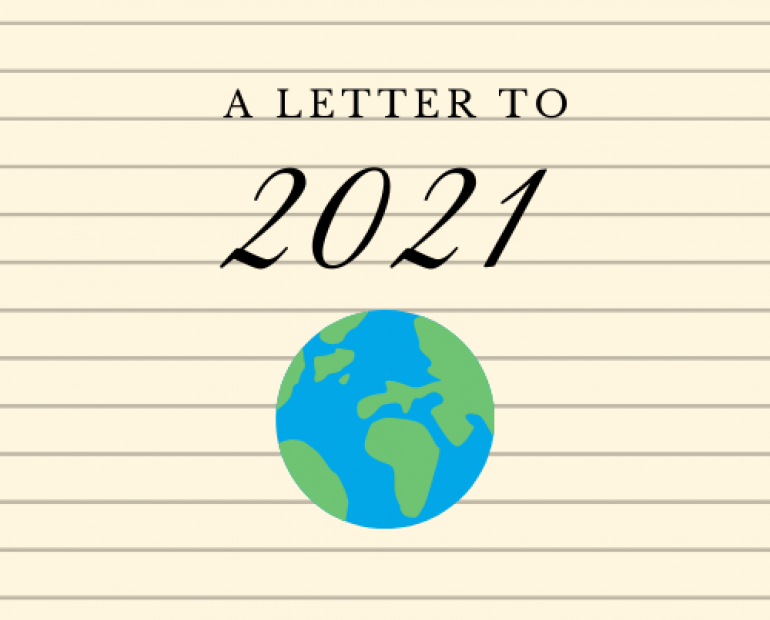 A open note saying "A Letter To 2021"